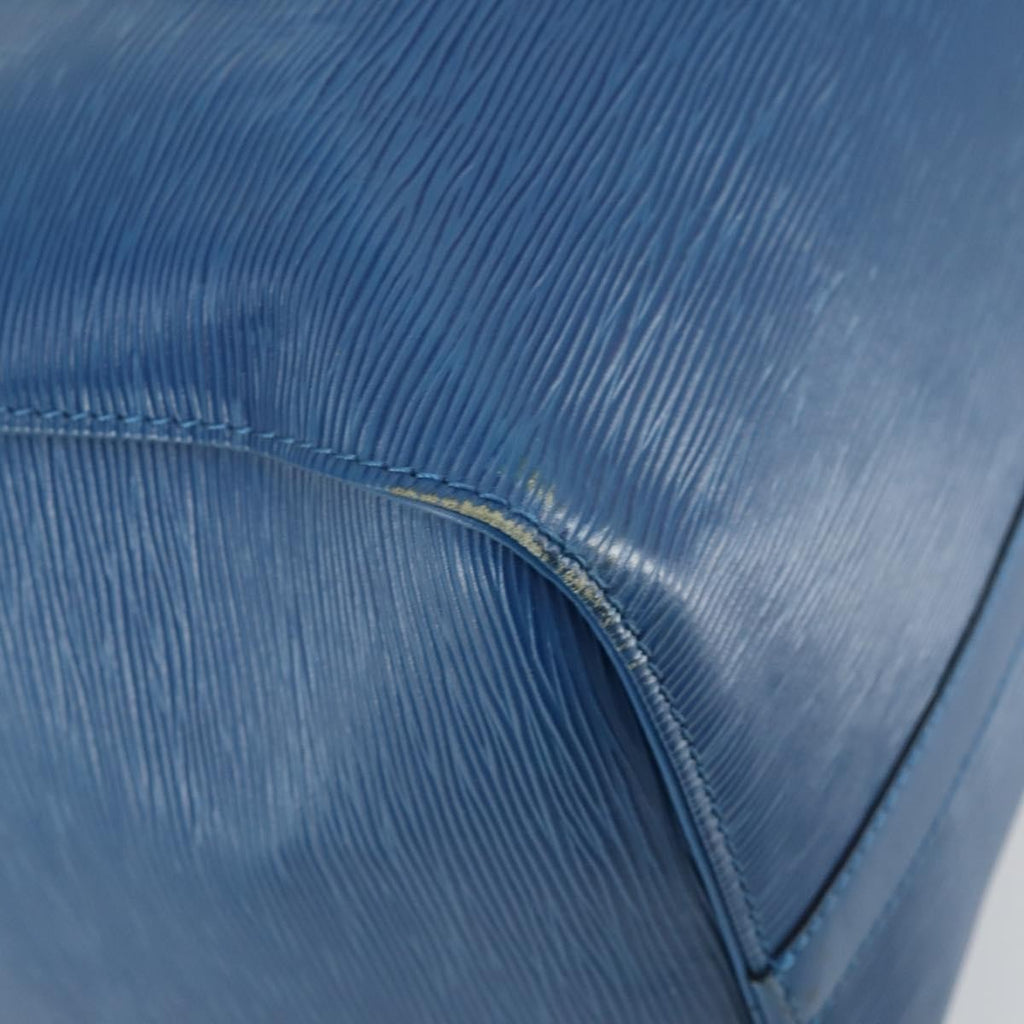 Louis Vuitton Keepall Bag Epi Leather Blue Leather Travel Bag