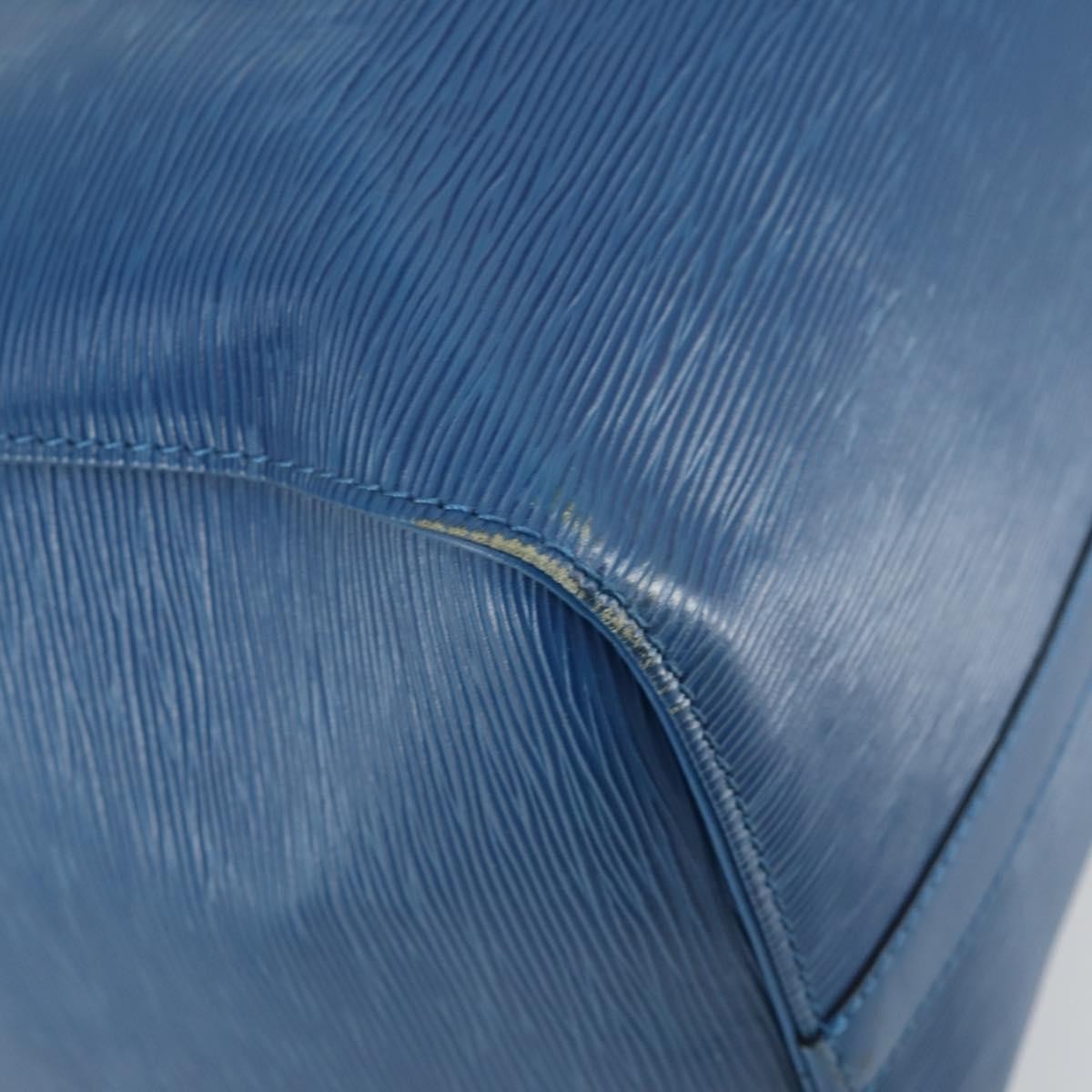 Louis Vuitton Keepall Bag Epi Leather Blue Leather Travel Bag