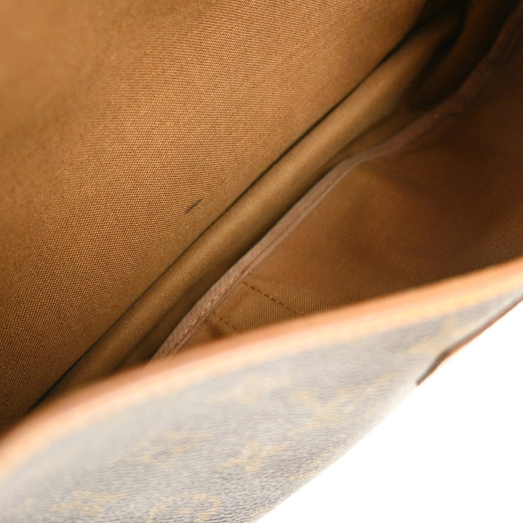 Louis Vuitton Saumur Handbag Monogram Canvas Brown Canvas Shoulder Bag