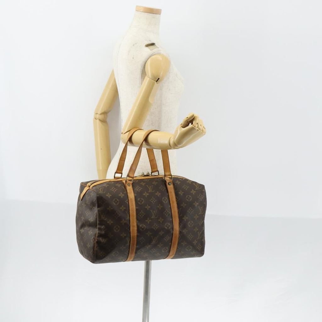 Louis Vuitton Sac Souple Handbag Monogram Canvas Brown Canvas Travel Bag