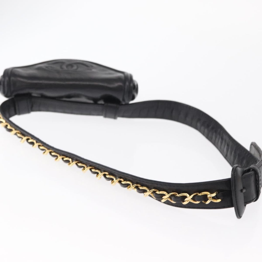 Chanel Chain Envelope Belt Bag Quilted Calfskin Black Leather Clutche & Pouche Bag
