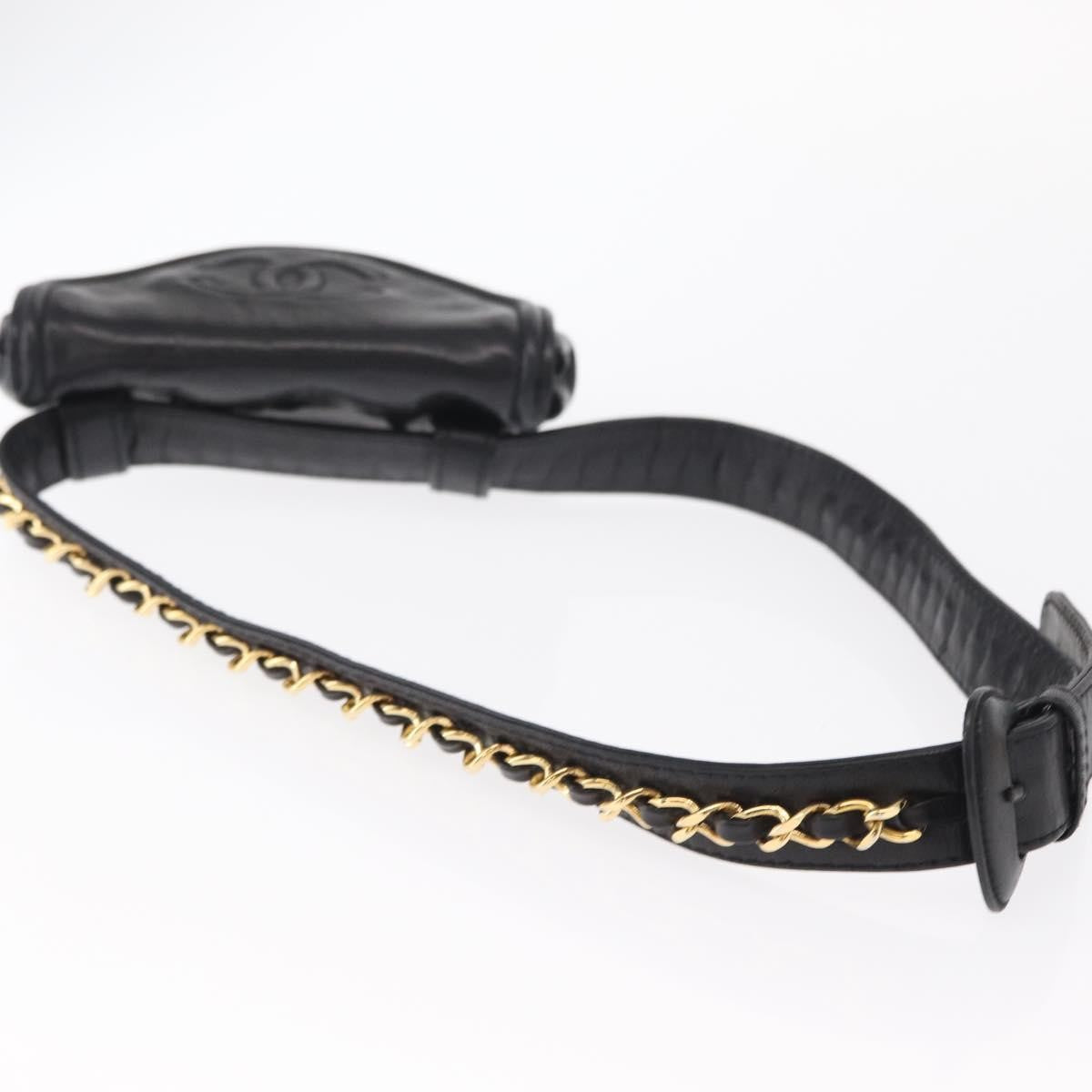 Chanel Chain Envelope Belt Bag Quilted Calfskin Black Leather Clutche & Pouche Bag