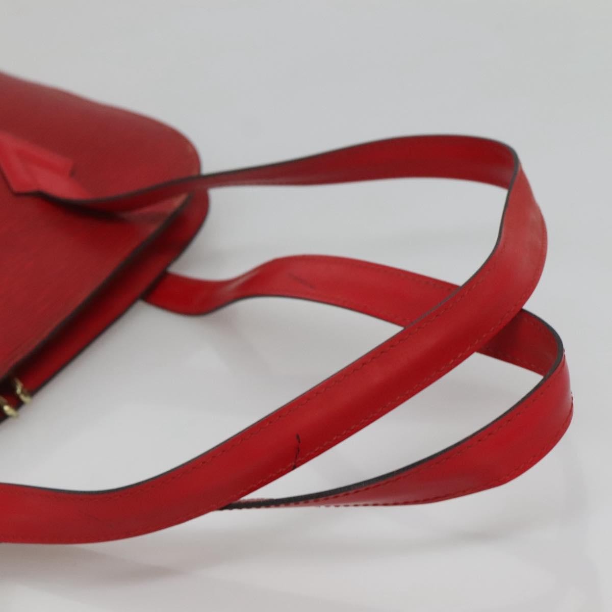 Louis Vuitton Lussac Handbag Epi Leather Red Leather Shoulder Bag