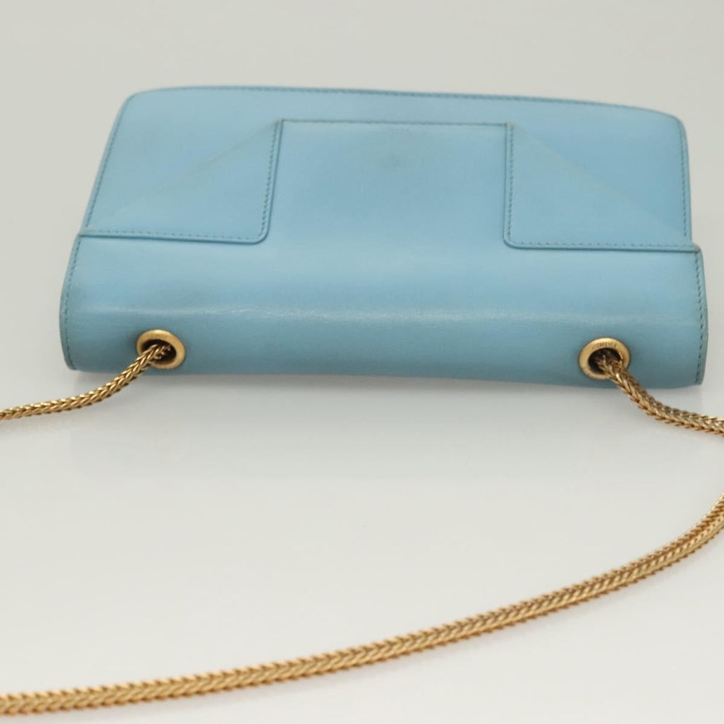 Saint Laurent Betty Bag Leather Blue Leather Shoulder Bag Bag (Pre-Owned)