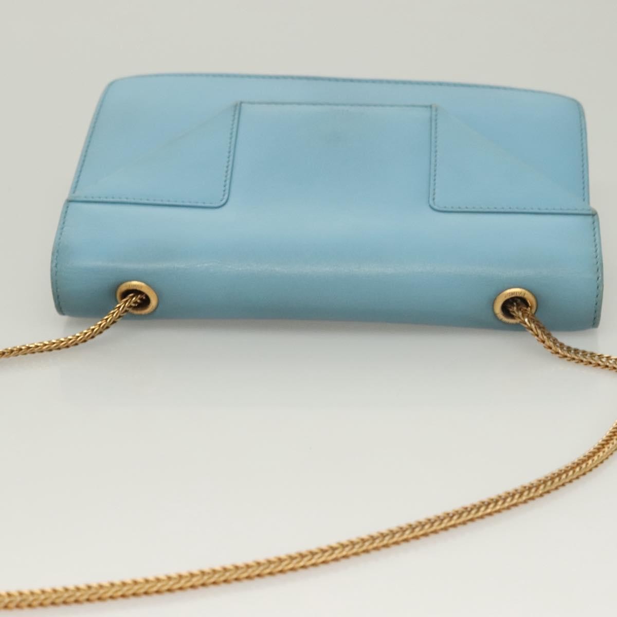 Saint Laurent Betty Bag Leather Blue Leather Shoulder Bag Bag (Pre-Owned)