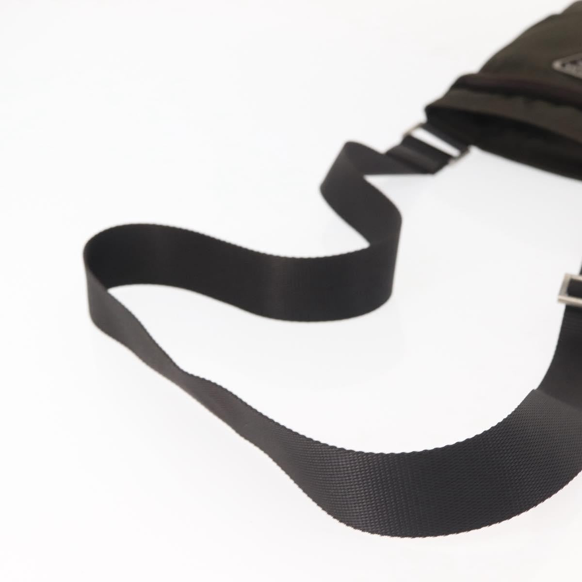 Prada Front Pocket Messenger Bag Tessuto Khaki Nylon Shoulder Bag Bag