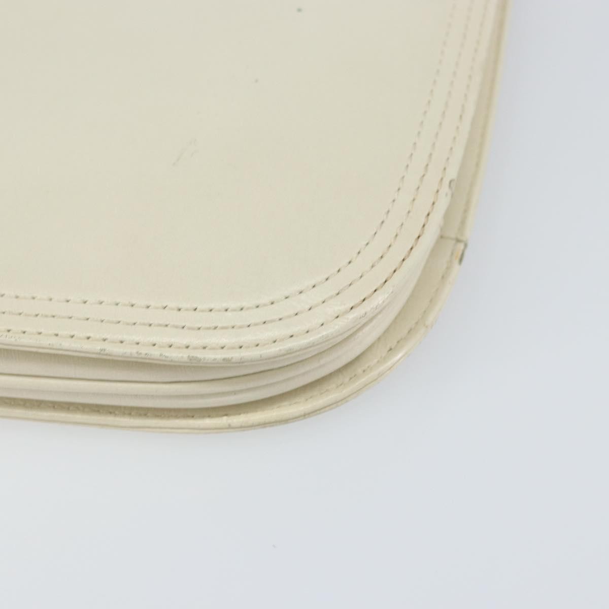 Saint Laurent Vintage Shoulder Bag Leather White Leather Shoulder Bag Bag (Pre-Owned)