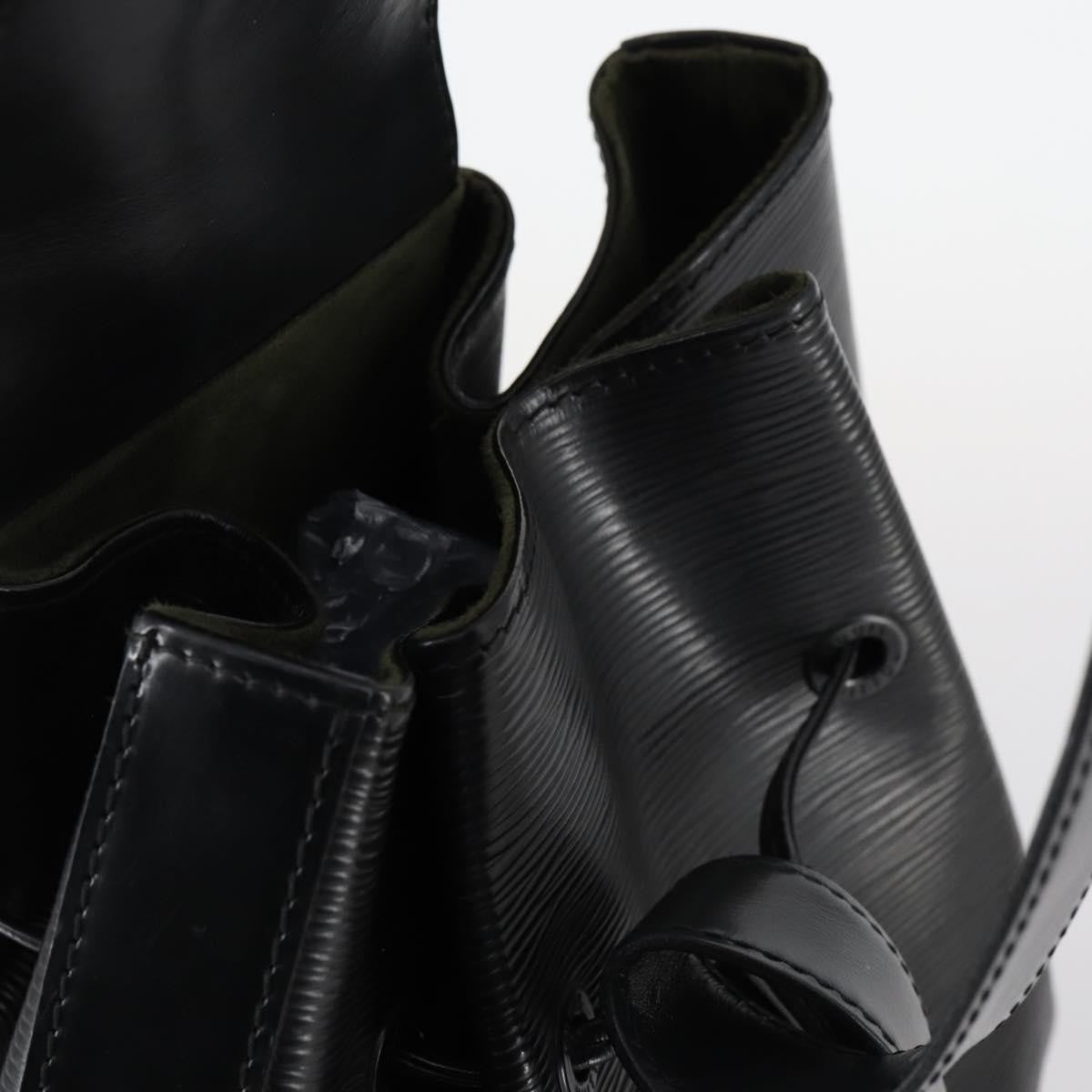 Louis Vuitton Sac A Dos Drawstring Backpack Epi Leather Black Leather Bag