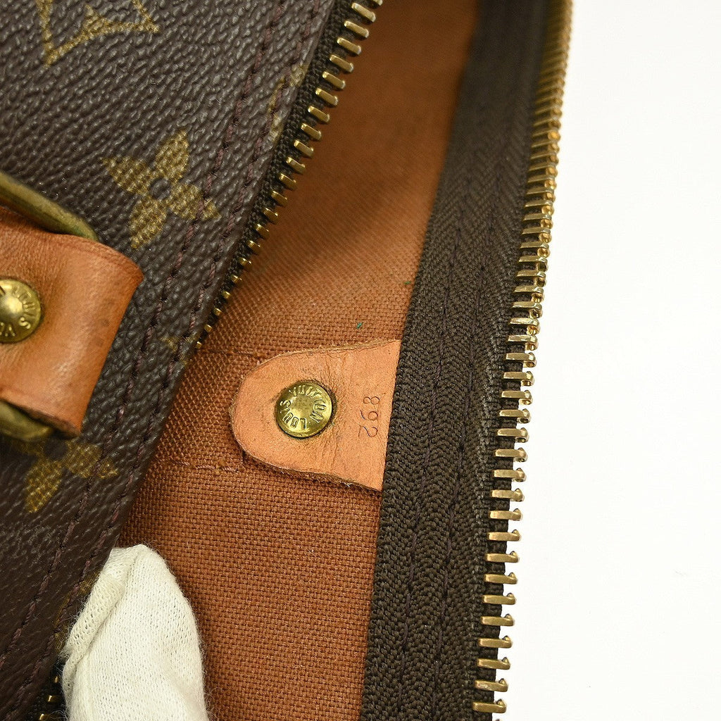Louis Vuitton Keepall Bag Monogram Canvas Brown Canvas Travel Bag