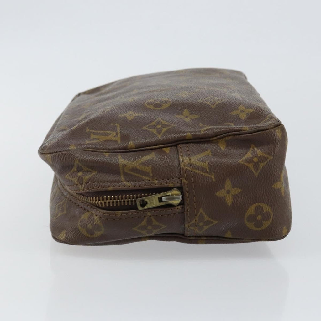Louis Vuitton Trousse Toiletry Pouch Monogram Canvas Brown Canvas Toiletry Case Accessory