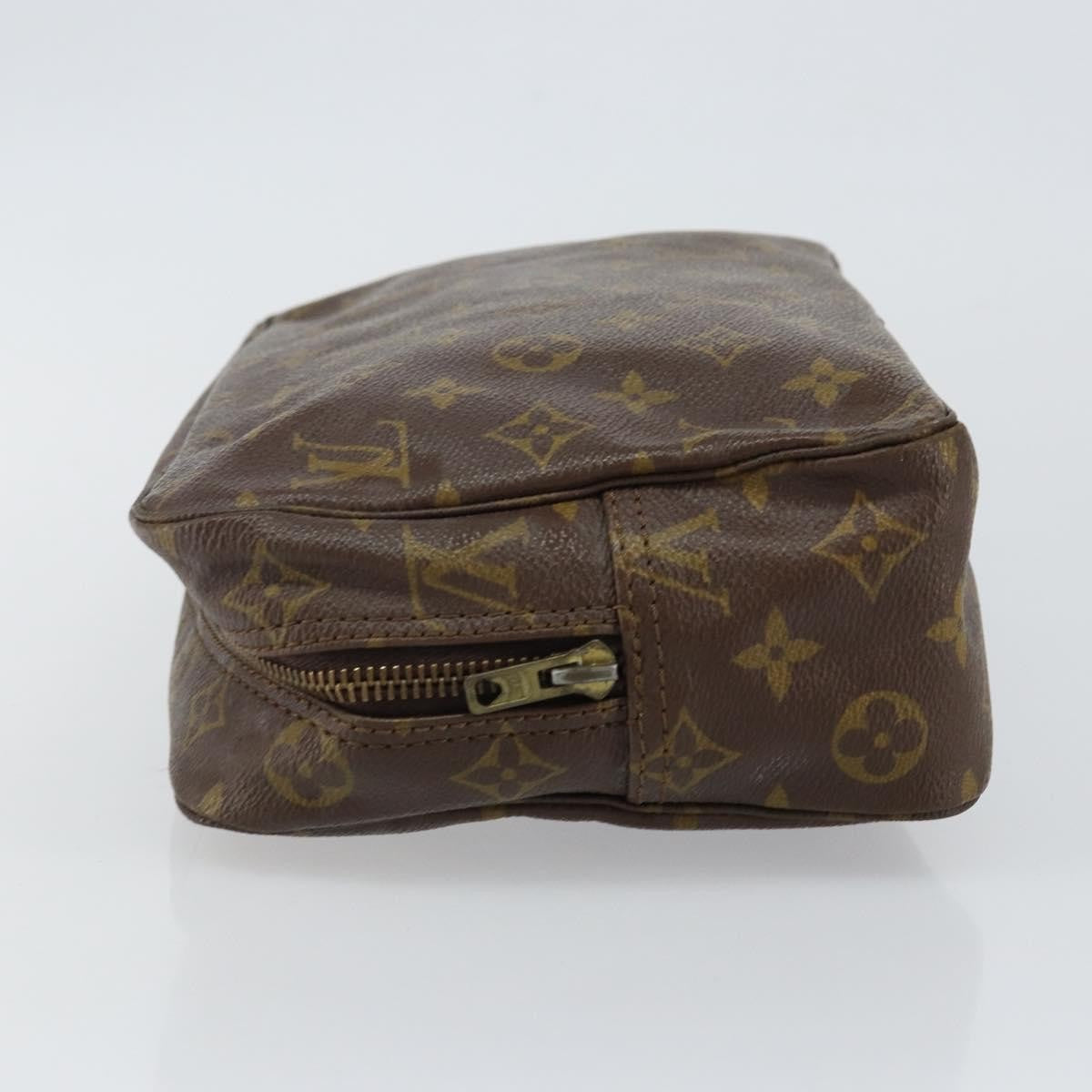 Louis Vuitton Trousse Toiletry Pouch Monogram Canvas Brown Canvas Toiletry Case Accessory