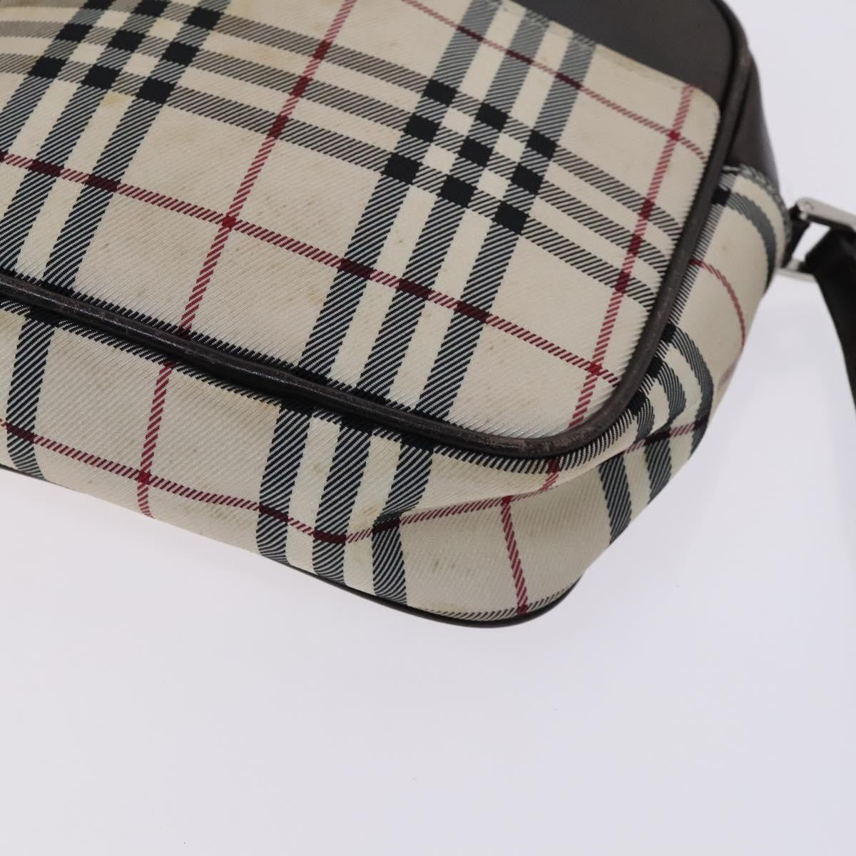Burberry Nova Check Shoulder Bag Canvas And Leather Beige Canvas Shoulder Bag