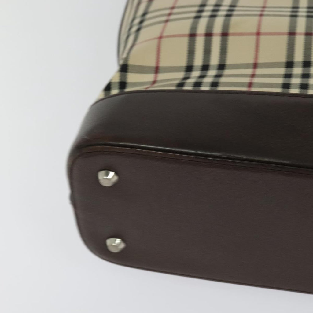 Burberry Nova Check Tote Canvas And Leather Beige Canvas Tote Bag