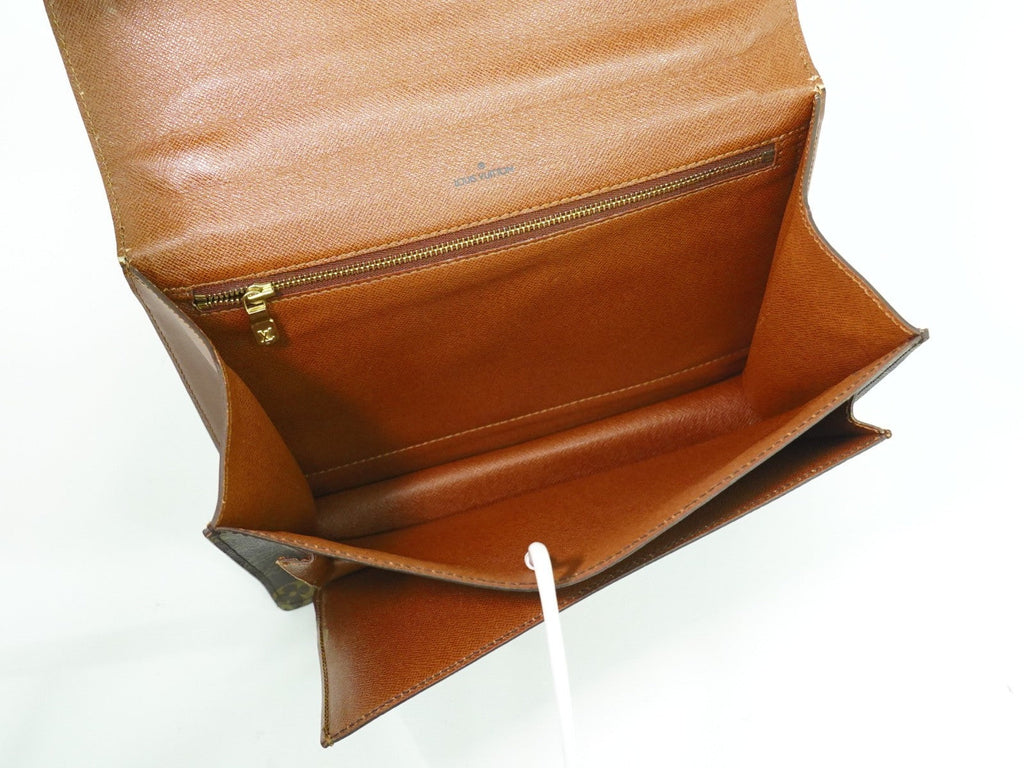 Louis Vuitton Monceau Handbag Monogram Canvas Brown Canvas Handbag