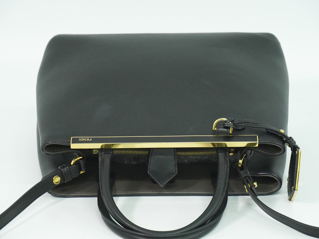 Fendi 2Jours Bag Leather Black Leather Handbag
