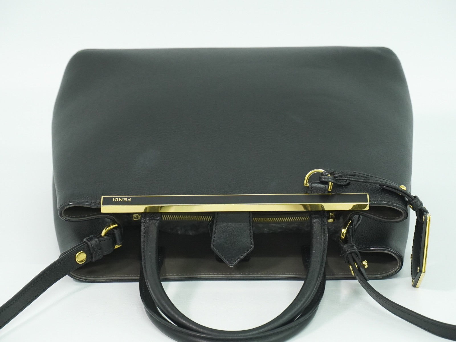 Fendi 2Jours Bag Leather Black Leather Handbag