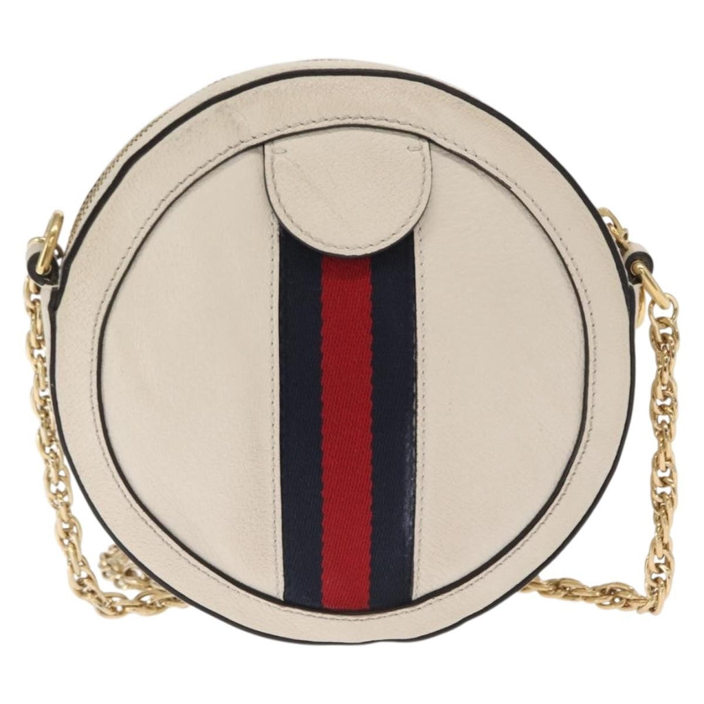 Gucci Gg Marmont Shoulder Bag Matelasse Leather White Leather Shoulder Bag Bag (Pre-Owned)