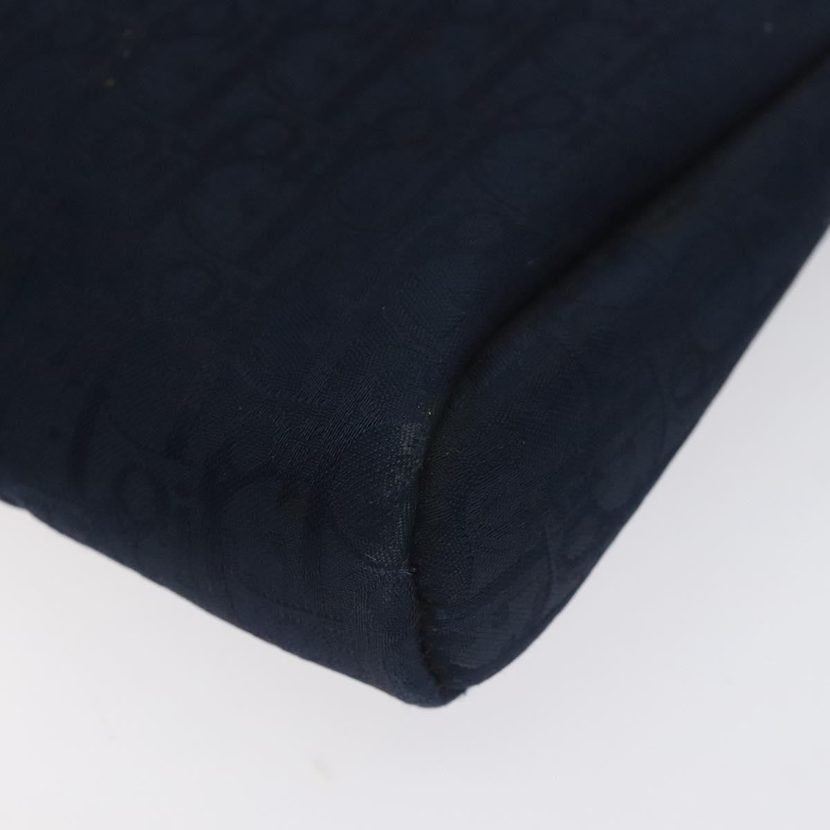 Christian Dior Vintage Trotter Pouch Diorissimo Canvas Navy Canvas Clutche & Pouche Bag (Pre-Owned)