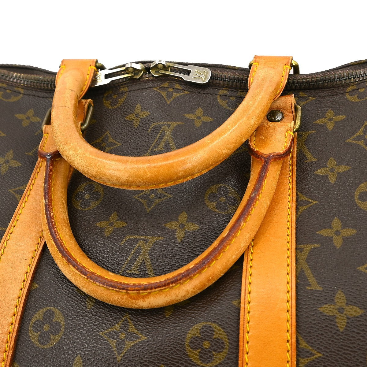 Louis Vuitton Keepall Bag Monogram Canvas Brown Canvas Travel Bag