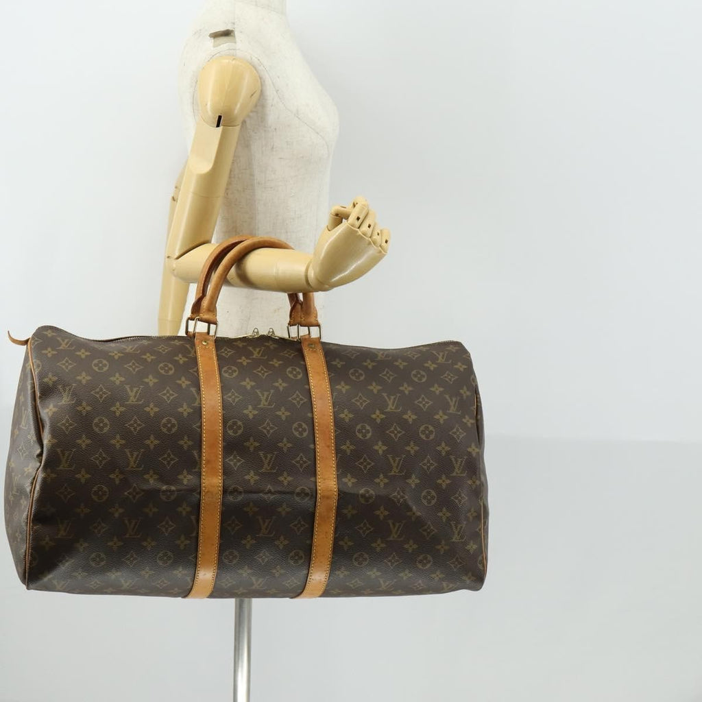Louis Vuitton Keepall Bag Monogram Canvas Brown Canvas Travel Bag