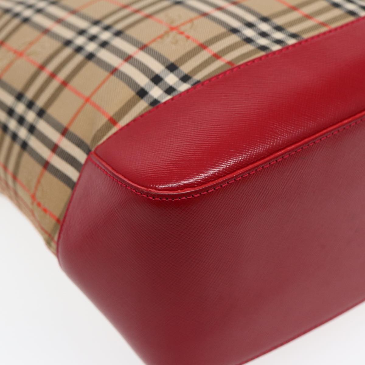 Burberry Nova Check Tote Canvas And Leather Beige Canvas Tote Bag