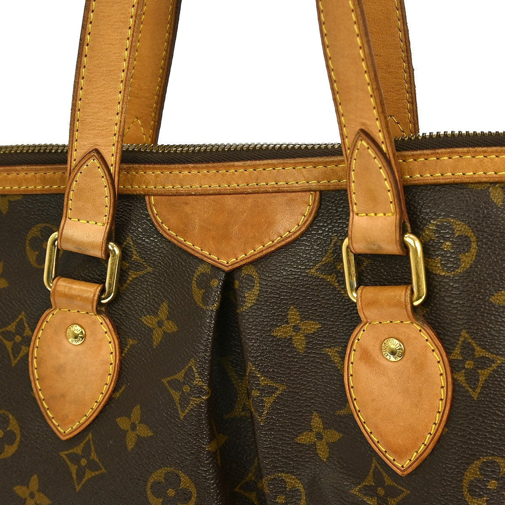 Louis Vuitton Palermo Handbag Monogram Canvas Brown Canvas Tote Bag