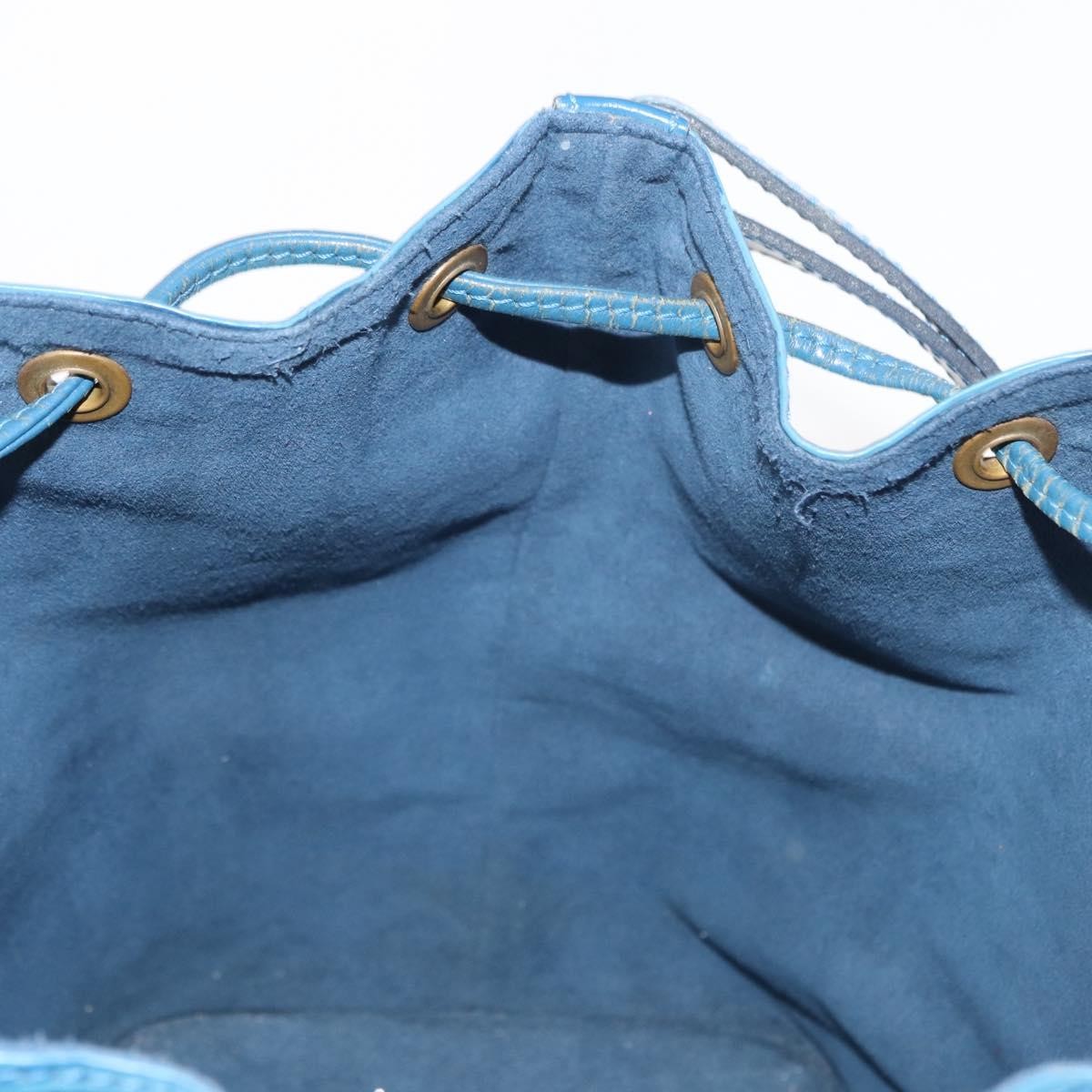 Louis Vuitton Petit Noe Handbag Epi Leather Blue Leather Shoulder Bag