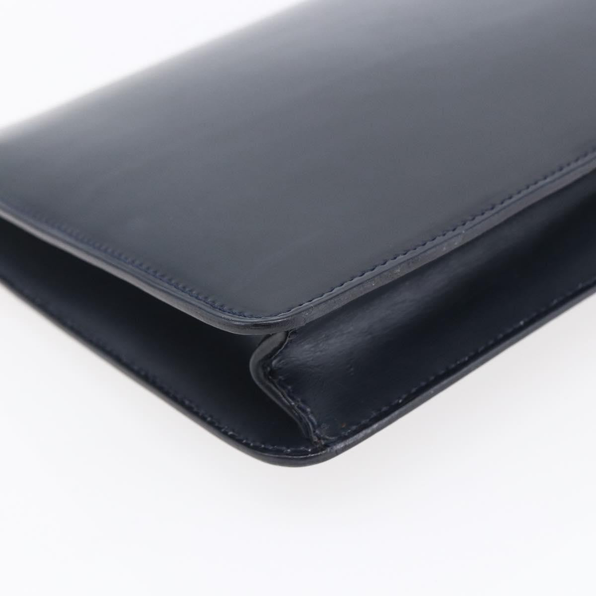 Celine Clutch Bag Leather Navy Leather Clutche & Pouche Bag