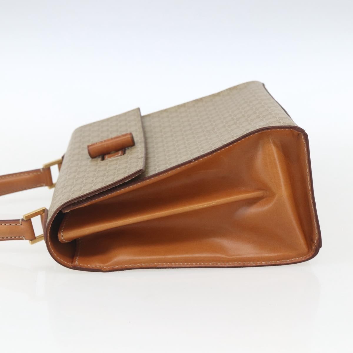Celine Vintage Macadam Handbag Canvas And Leather Beige Canvas Handbag