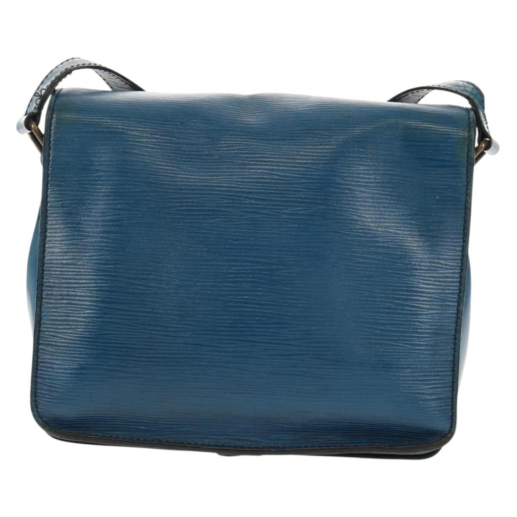 Louis Vuitton Cartouchiere Handbag Epi Leather Blue Leather Shoulder Bag