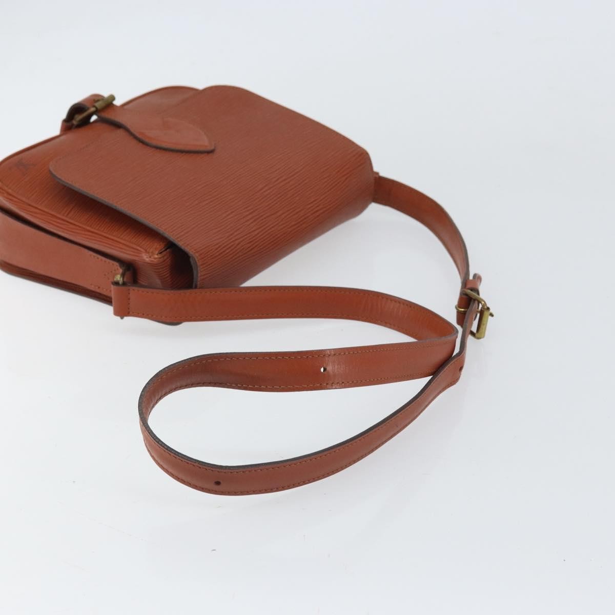 Louis Vuitton Cartouchiere Handbag Epi Leather Brown Leather Shoulder Bag