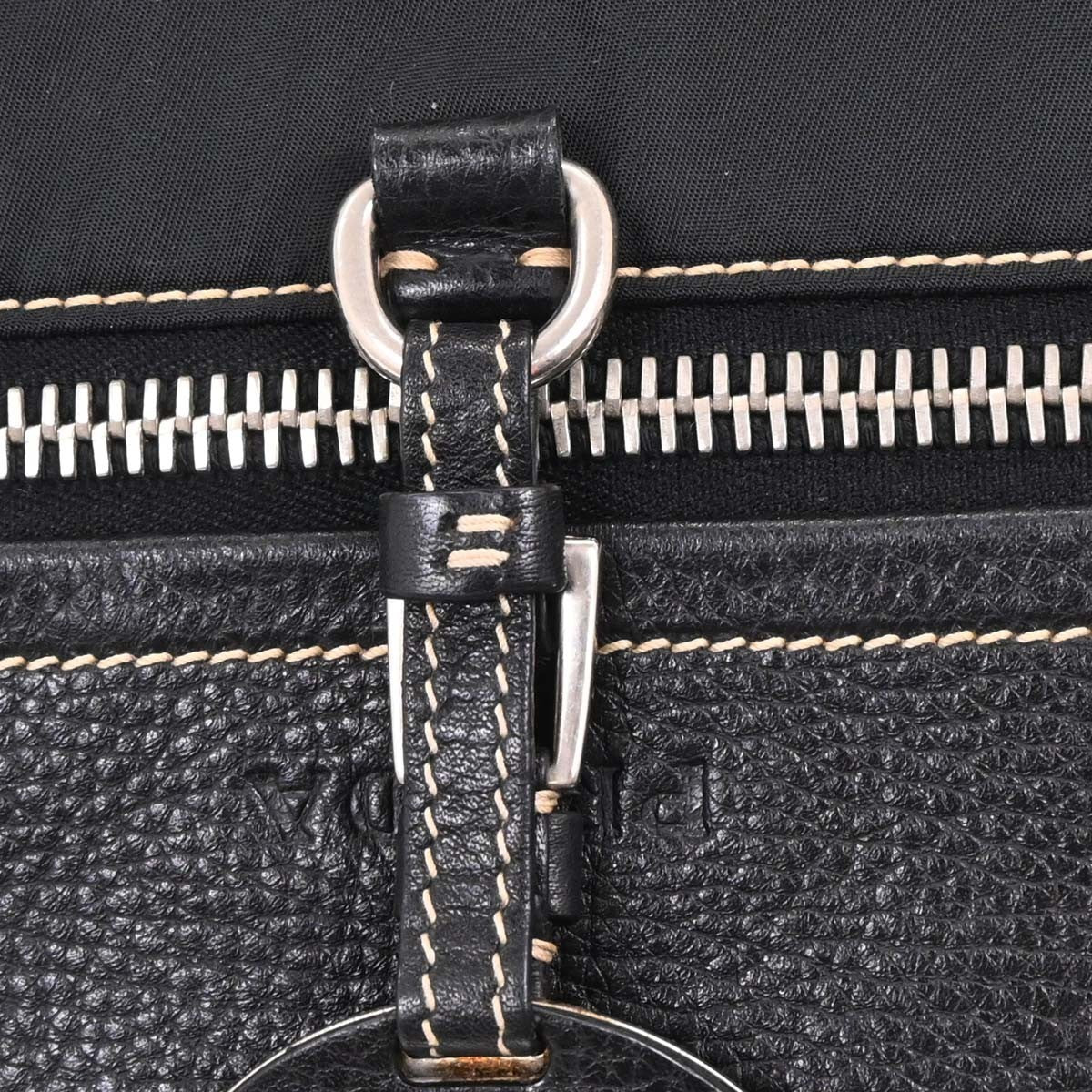 Prada Vintage Shoulder Bag Nylon And Leather Black Nylon Shoulder Bag Bag