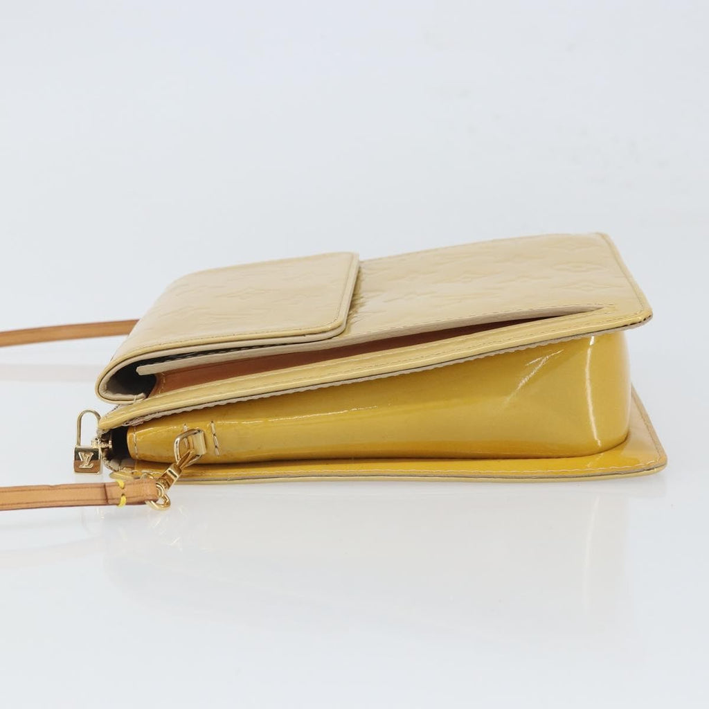 Louis Vuitton Mott Handbag Monogram Vernis Beige Patent_Leather Clutche & Pouche Bag