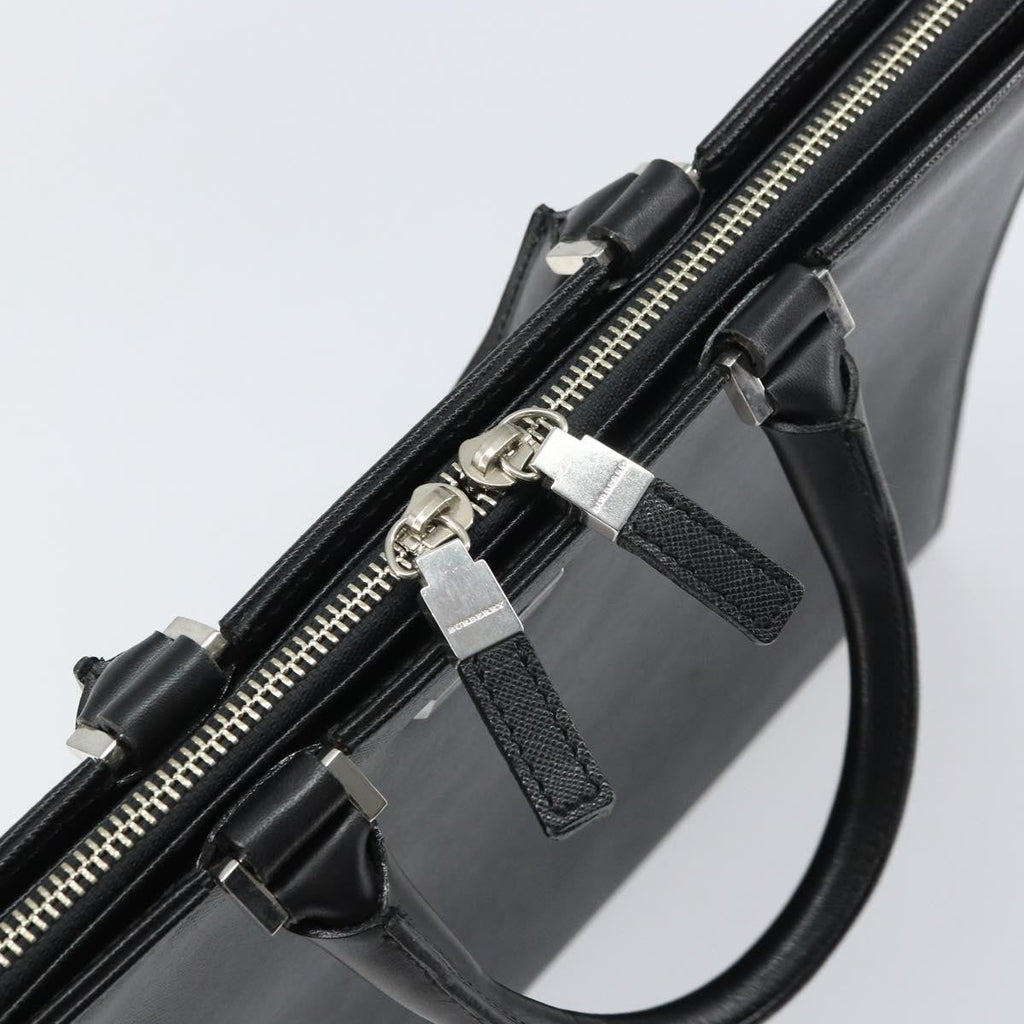 Burberry Vintage Briefcase Leather Black Leather Briefcase Bag