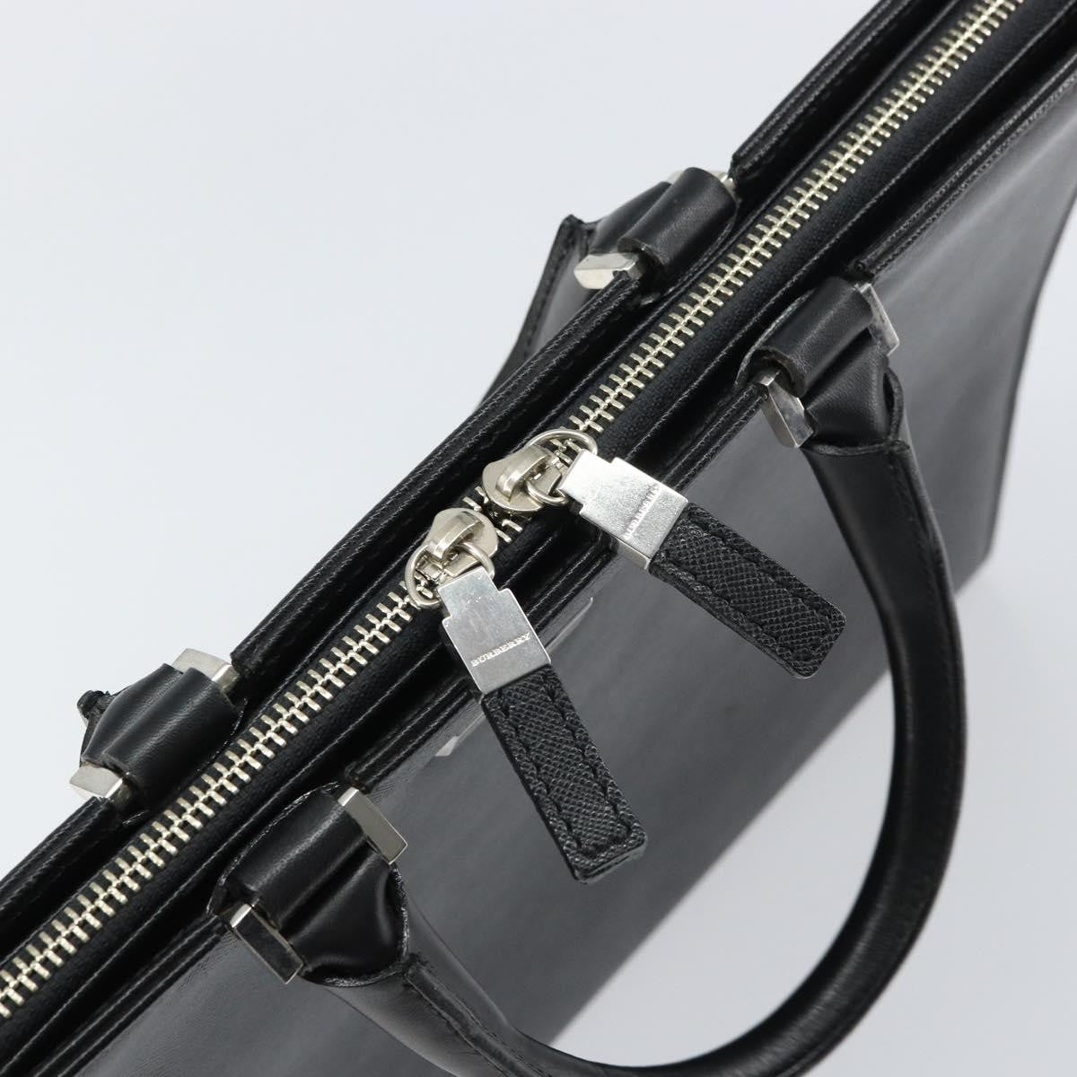 Burberry Vintage Briefcase Leather Black Leather Briefcase Bag