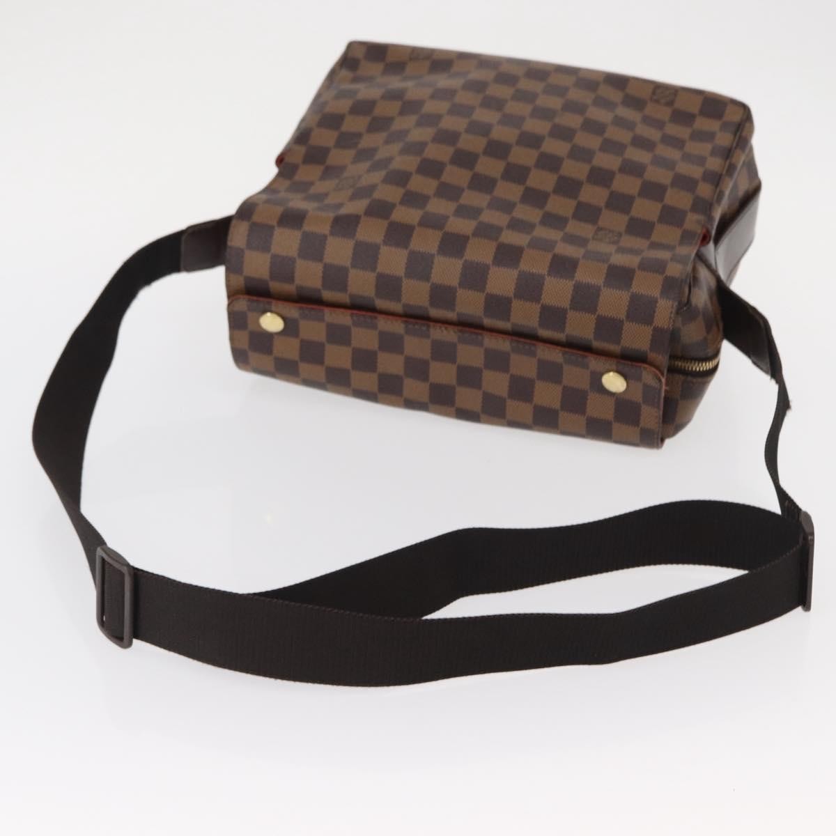 Louis Vuitton Naviglio Handbag Damier Brown Canvas Shoulder Bag