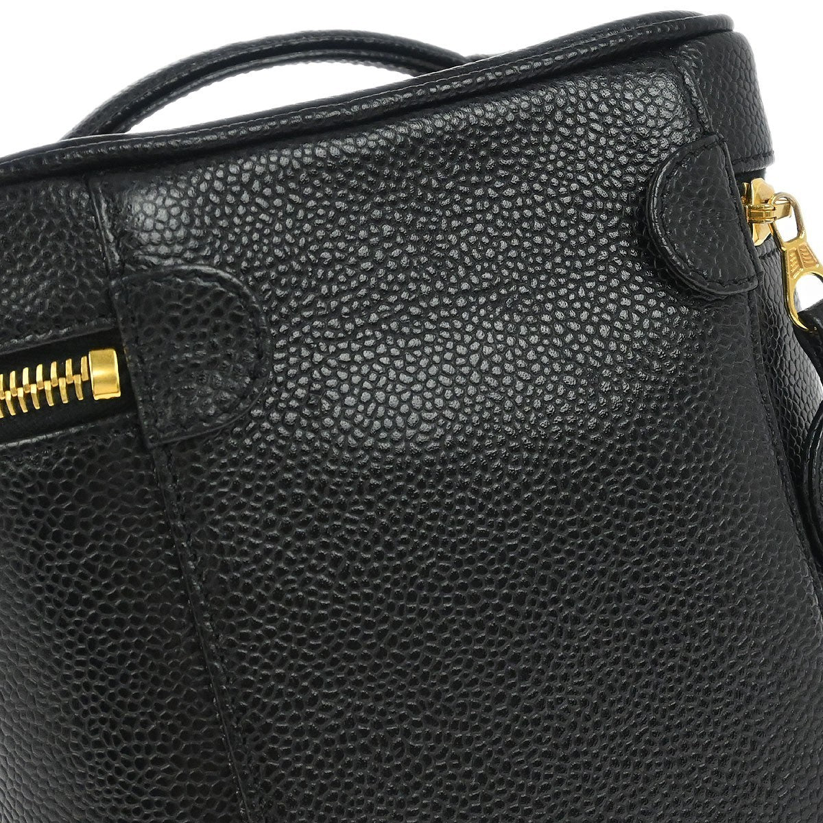 Chanel Vintage Timeless Cosmetic Case Caviar Black Leather Clutche & Pouche Bag