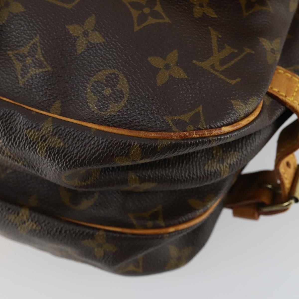 Louis Vuitton Saumur Handbag Monogram Canvas Brown Canvas Shoulder Bag