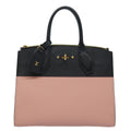 Louis Vuitton City Steamer Handbag Leather Black Leather Handbag