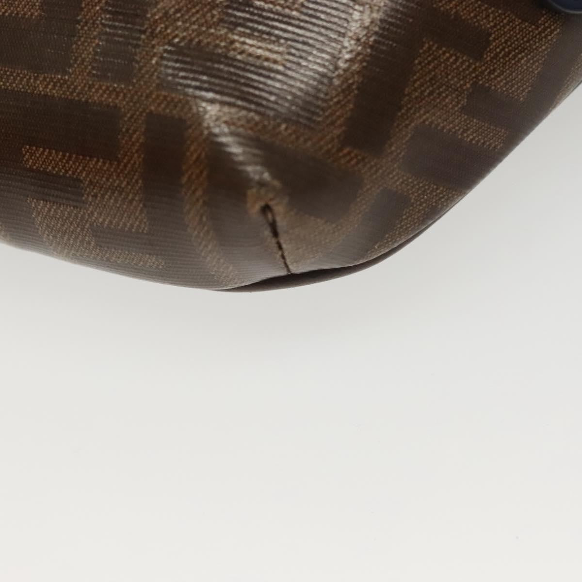 Fendi Mania Logo Waist Bag Zucca Coated Canvas Brown Canvas Clutche & Pouche Bag
