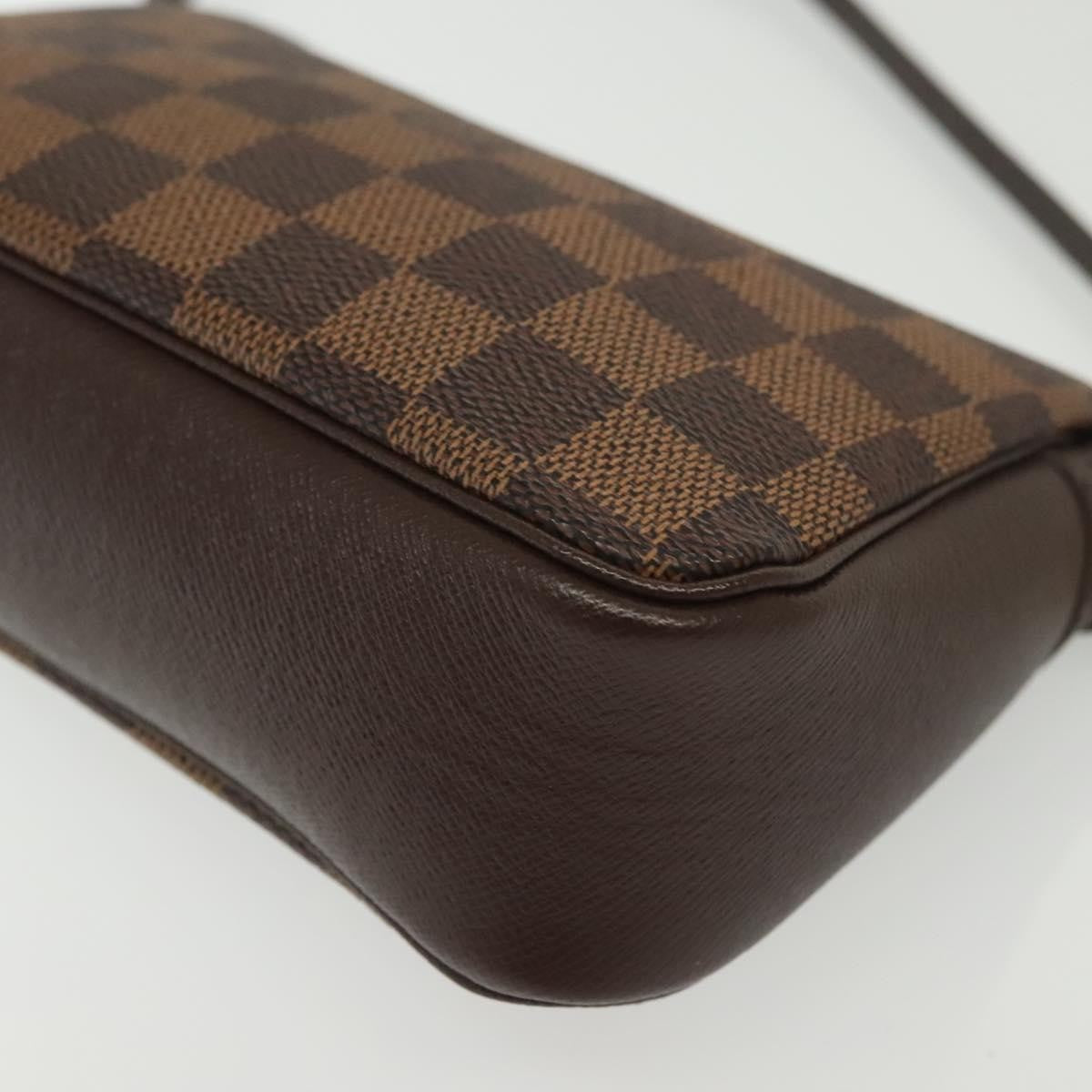 Louis Vuitton Trousse Make Up Bag Damier Canvas Brown Canvas Shoulder Bag