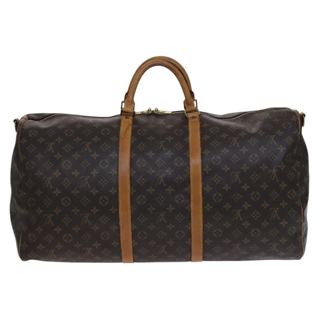 Louis Vuitton Keepall Bandouliere Bag Monogram Canvas Brown Canvas Travel Bag