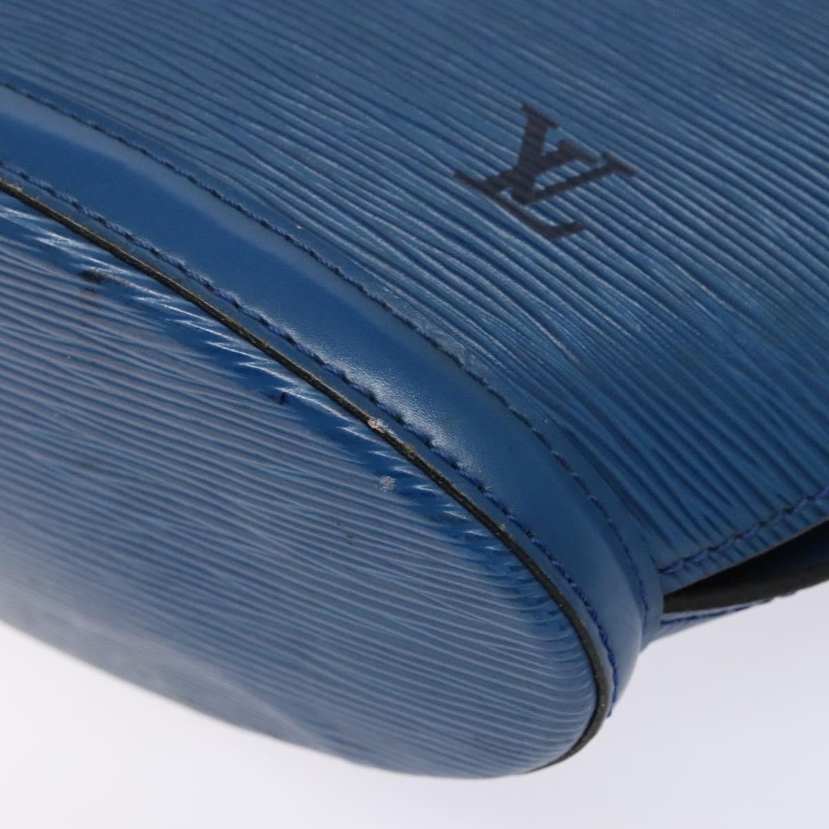 Louis Vuitton Saint Jacques Handbag Epi Leather Blue Leather Shoulder Bag