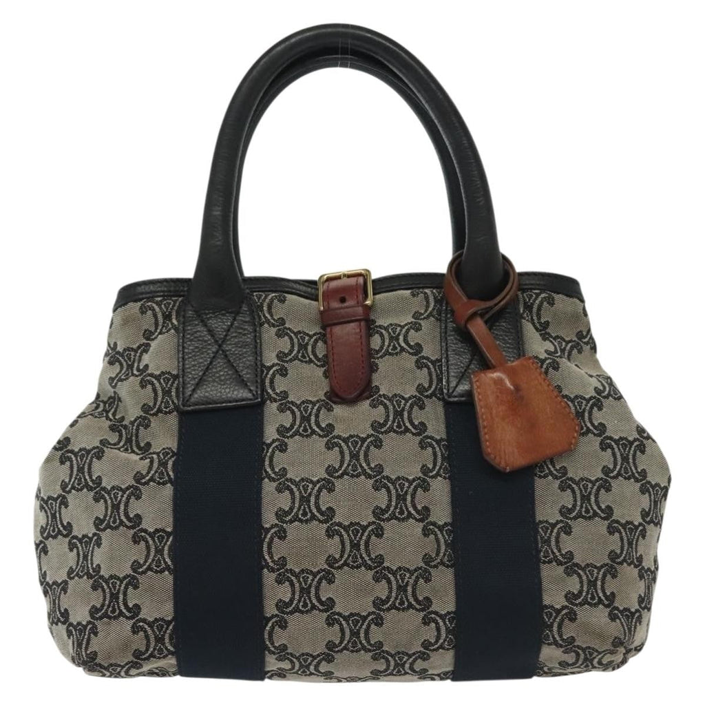 Celine Vintage Macadam Handbag Macadam Navy Canvas Bag