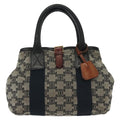 Celine Vintage Macadam Handbag Macadam Navy Canvas Bag