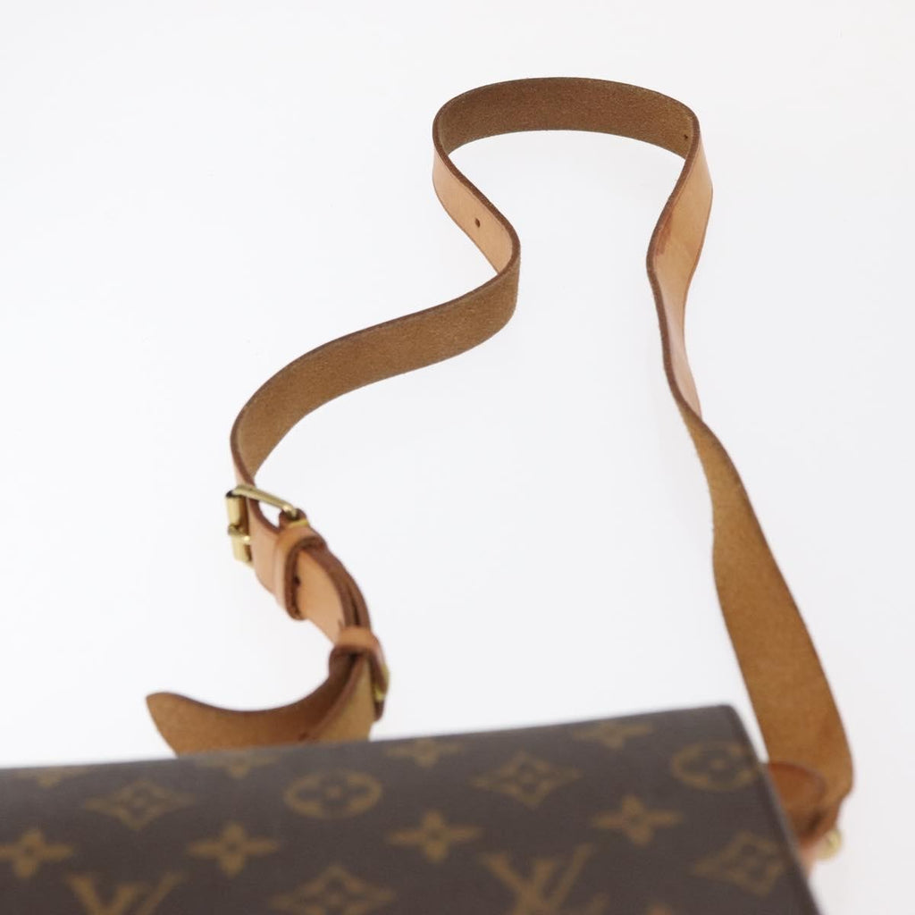 Louis Vuitton Cartouchiere Handbag Monogram Canvas Brown Canvas Shoulder Bag