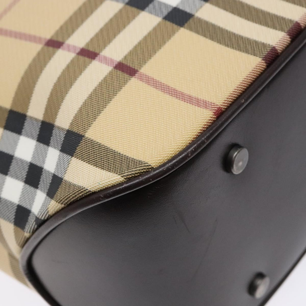 Burberry Vintage Tote Vintage Check Coated Canvas Beige Canvas Tote Bag
