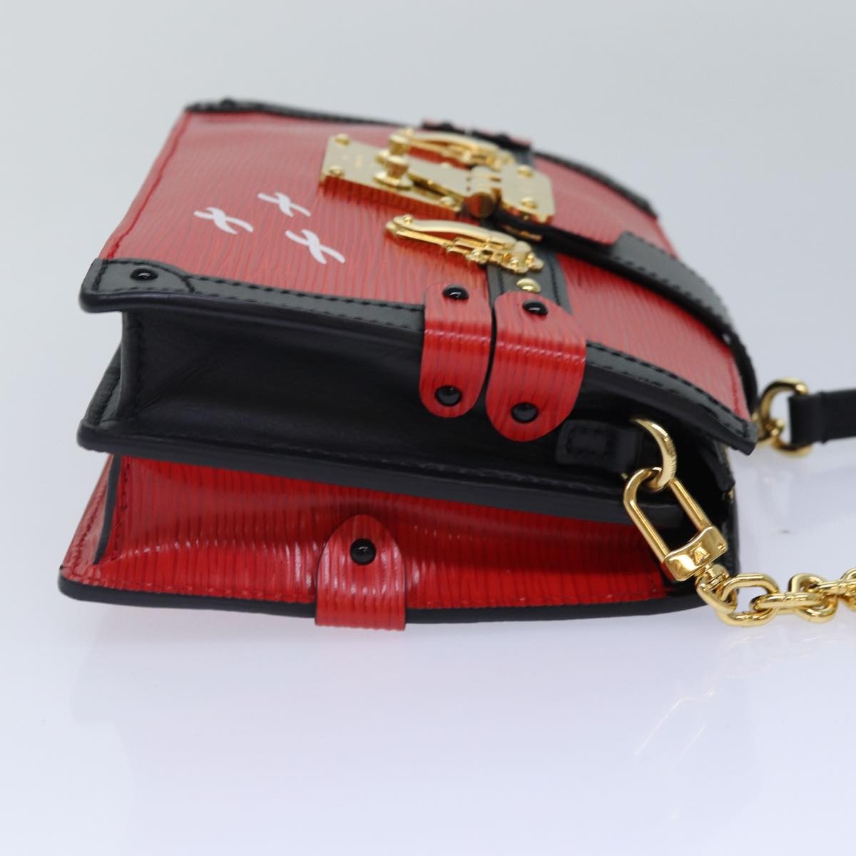 Louis Vuitton Trunk Clutch Epi Leather Red Leather Shoulder Bag