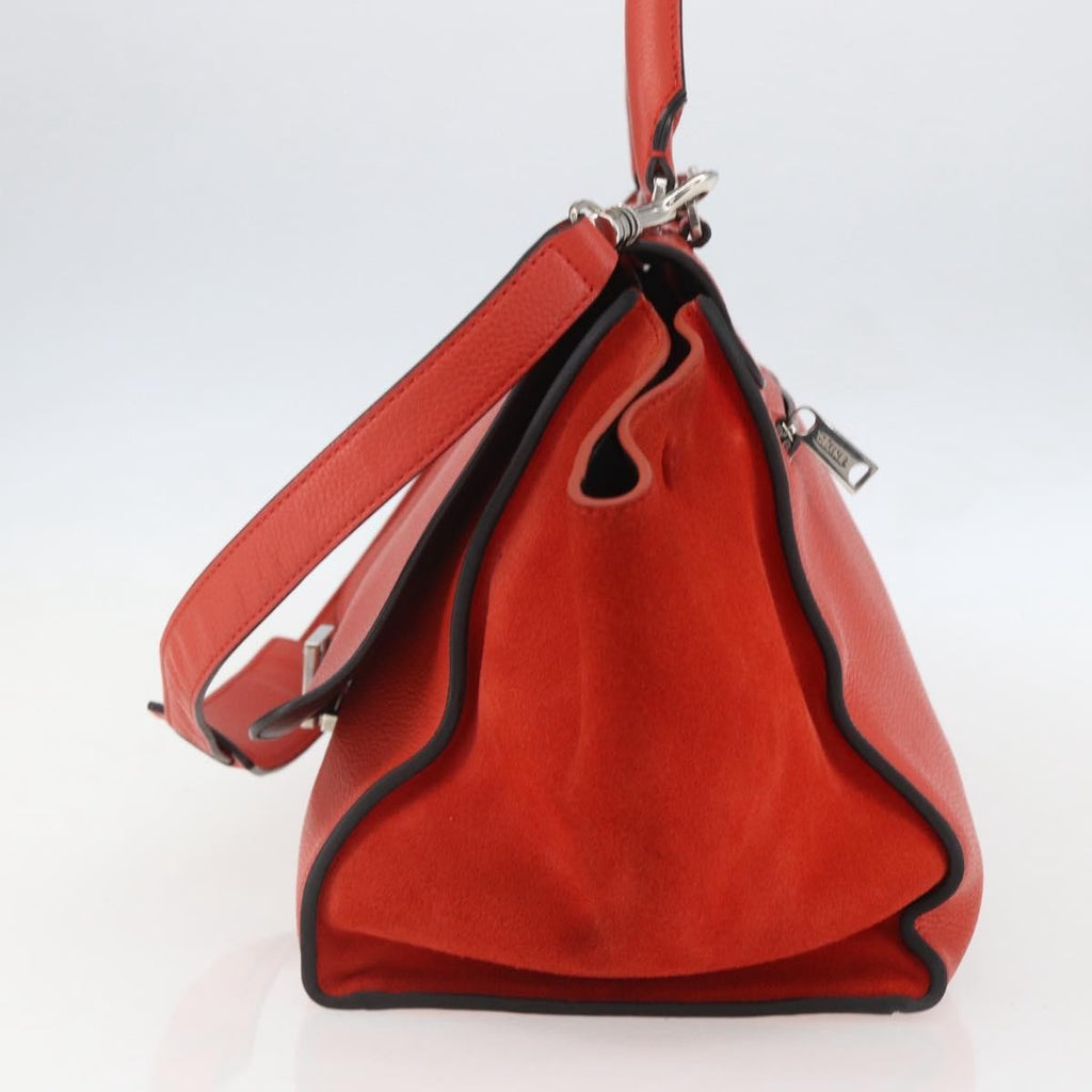 Celine Trapeze Bag Leather Red Leather Handbag