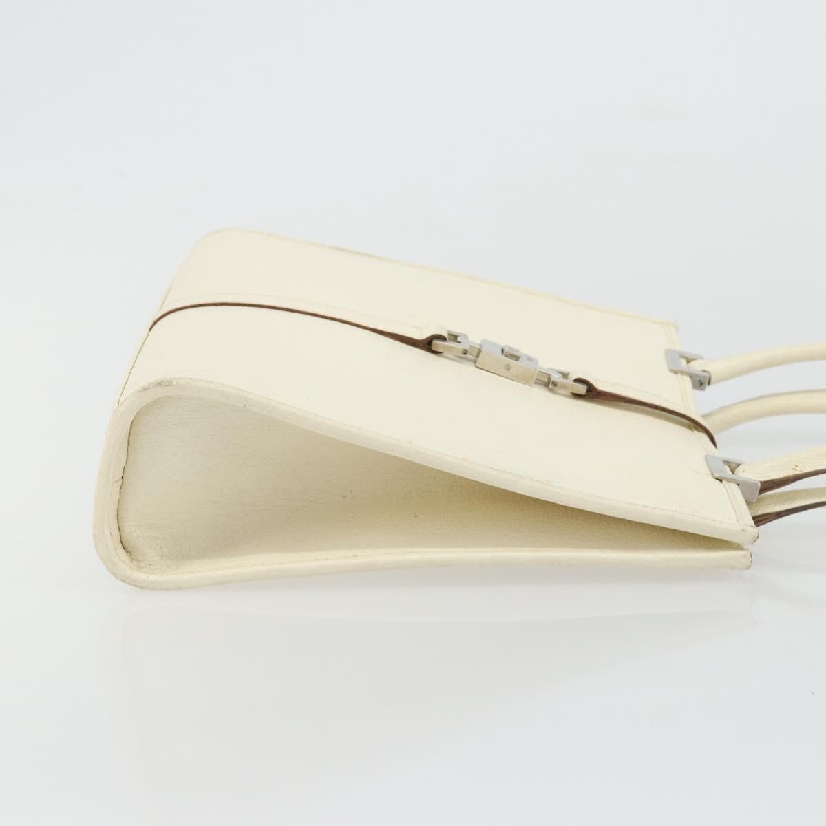 Gucci Vintage Jackie Handbag Leather Silver Leather Handbag (Pre-Owned)